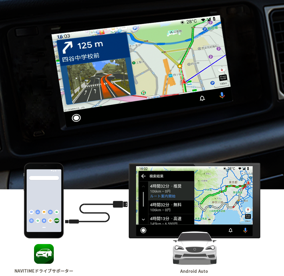 Navitimeドライブサポーター が Android Auto に対応 株式会社ナビタイムジャパンのプレスリリース