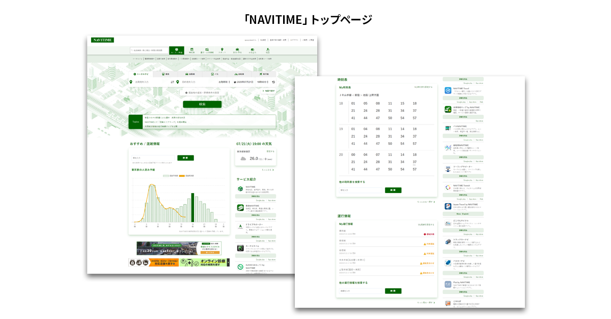 Navitime Webサイト トップページをリニューアル 株式会社ナビタイムジャパンのプレスリリース