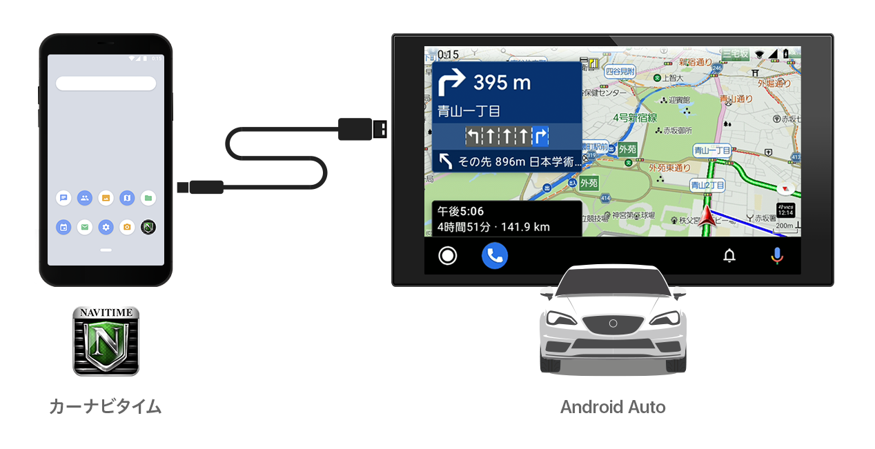 カーナビタイム が Android Auto に対応 株式会社ナビタイムジャパンのプレスリリース