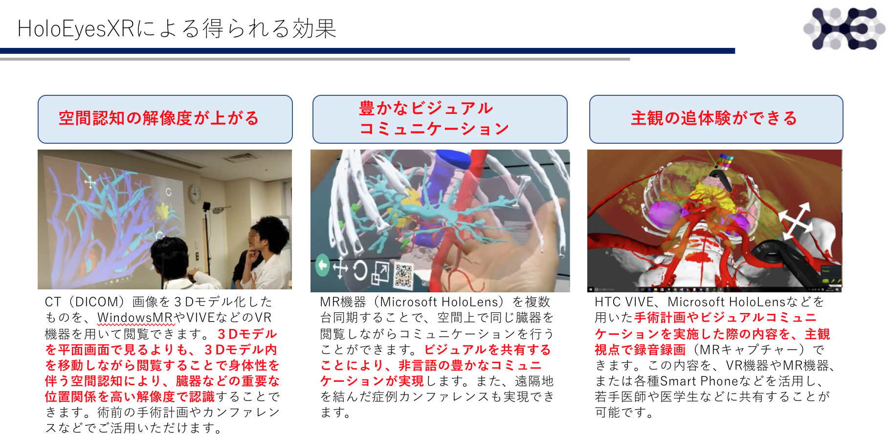 医療VRのHoloEyes株式会社が、SBIインベストメント株式会社、三菱UFJキャピタル株式会社、みずほキャピタル株式会社、それぞれが運用するファンドより総額約2億5千万円の資金調達を実施