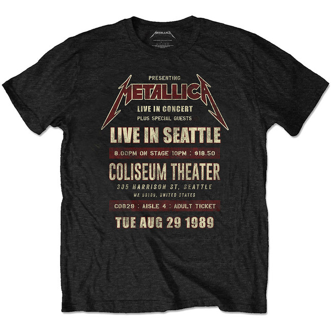 METALLICA Seattle 89  ECO-TEE  Tシャツ  メンズ 【公式  オフィシャル】