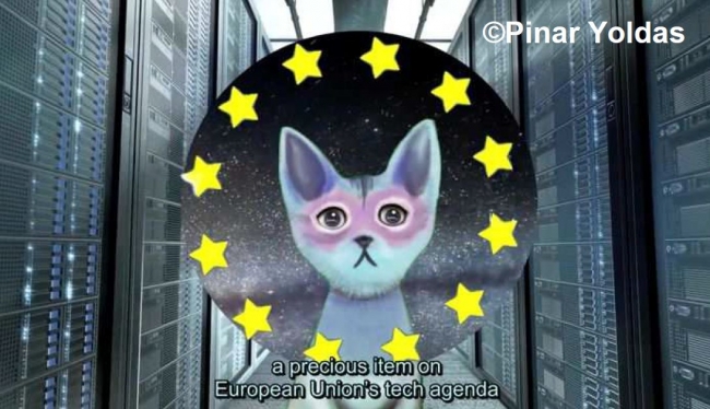 “Kitty AI” by Pinar Yoldas 「子猫の姿のAIが政見放送をする2039年」を テーマに映像作品が放映される