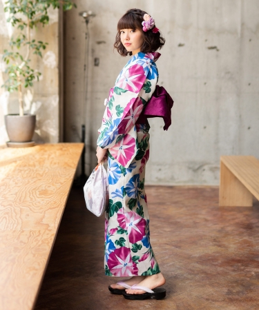 KIMONOMACHI2019新作浴衣「青紫　朝顔」