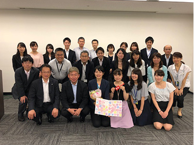 2018年7月に当社名古屋営業部にて開催した、名古屋圏に所属する社員向けのヘルプマーク普及活動団体代表による合同勉強会