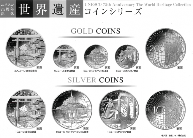 ◇ 2020年 ユネスコ75周年記念 世界遺産コインシリーズ 富士山 200 