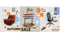 【Autumn Sale】ワークからリラックスまで、FlexiSpotの人気商品を特別価格で!9月30日まで開催