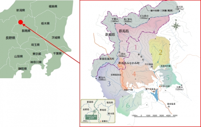 赤谷の森の位置図