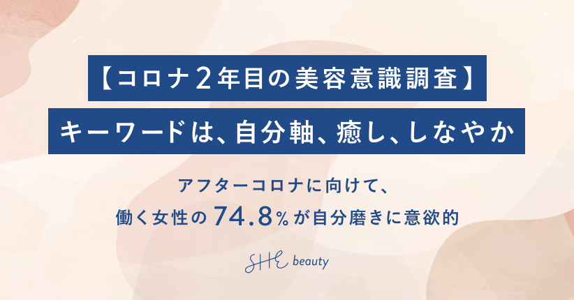 【コロナ禍2年目の美容意識調査】キーワードは「自分軸」「癒し」「しなやか」。アフターコロナに向けて、働く女性の74.8%が自分磨きに意欲的