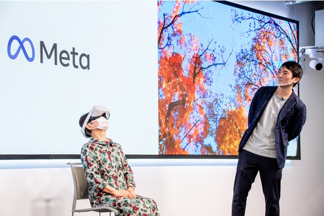 「VR旅行」デモンストレーションの様子 「VR旅行」デモンストレーションの様子