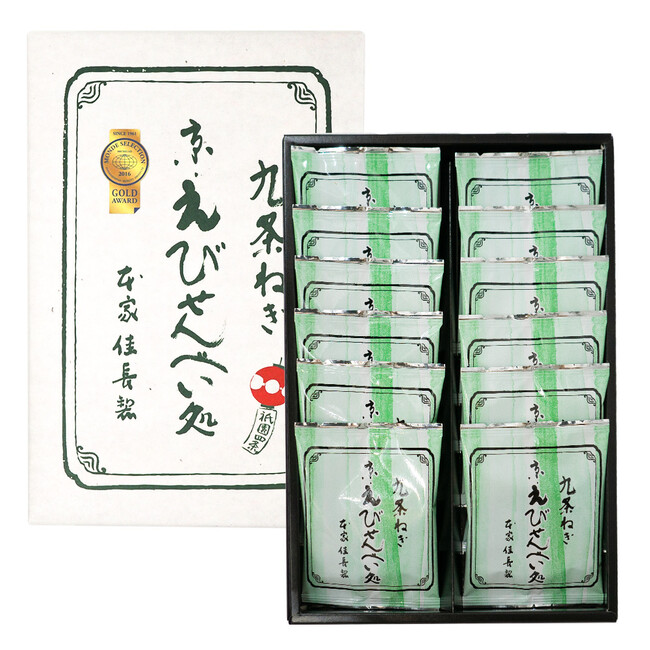 九条ねぎ京えびせんべい 12枚入 九条ねぎ京えびせんべい 12枚入