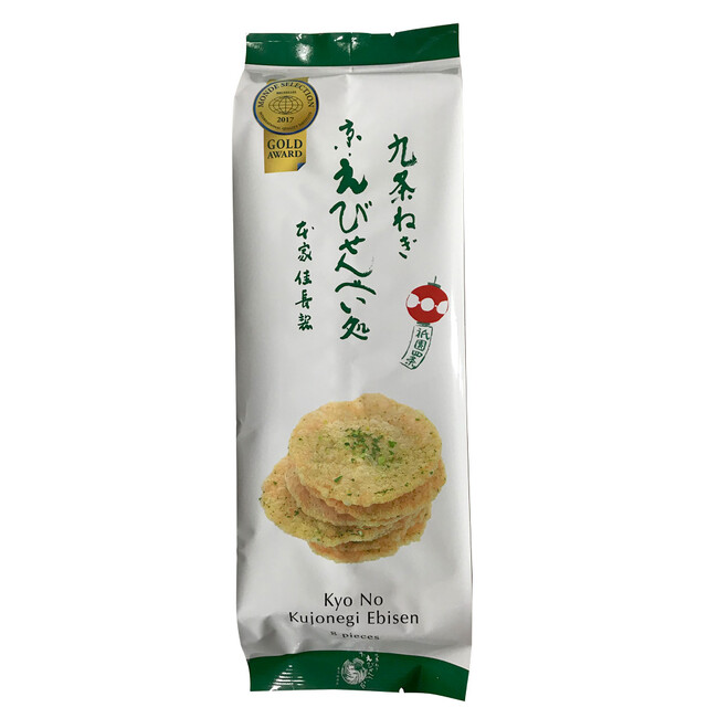 九条ねぎ京えびせんべい 8枚入 九条ねぎ京えびせんべい 8枚入