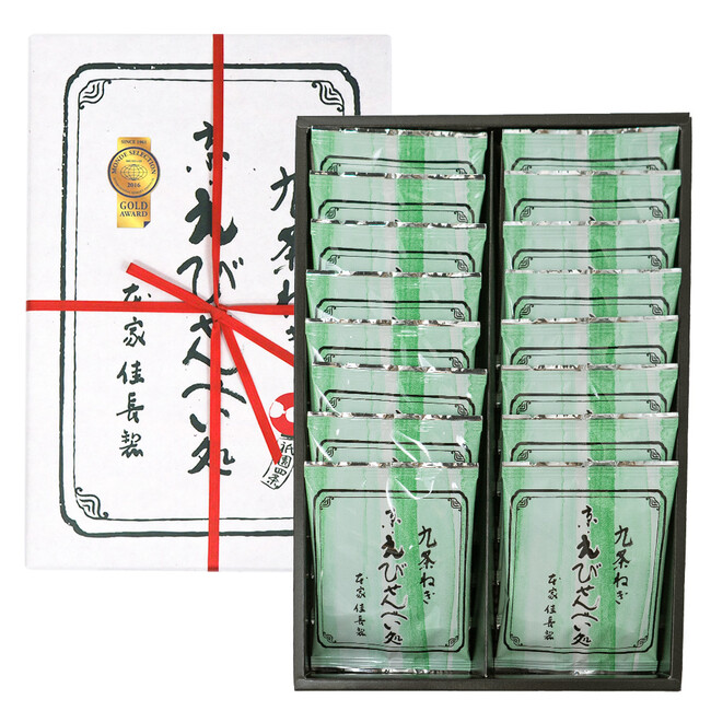 九条ねぎ京えびせんべい 16枚入 九条ねぎ京えびせんべい 16枚入