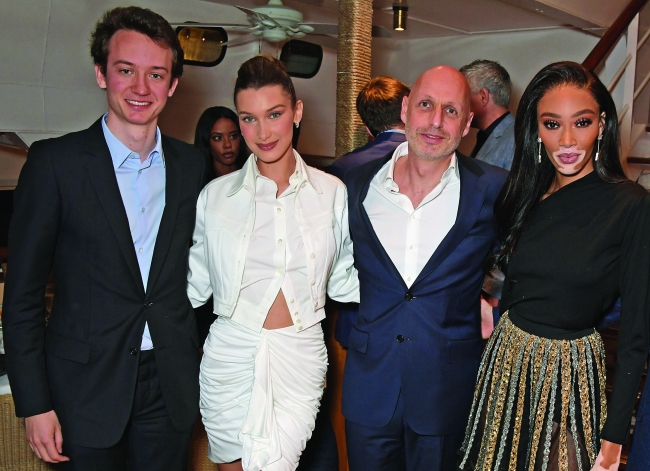 左起：Frederick Arnaud，Bella Hadid，Stefan Bianchi，Winnie Harlow©2019 David M. Benett