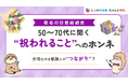 【敬老の日意識調査】50〜70代に聞く“祝われること”へのホンネ。大切なのは家族との“つながり”？｜「しっかり保険、ちゃんと節約。」