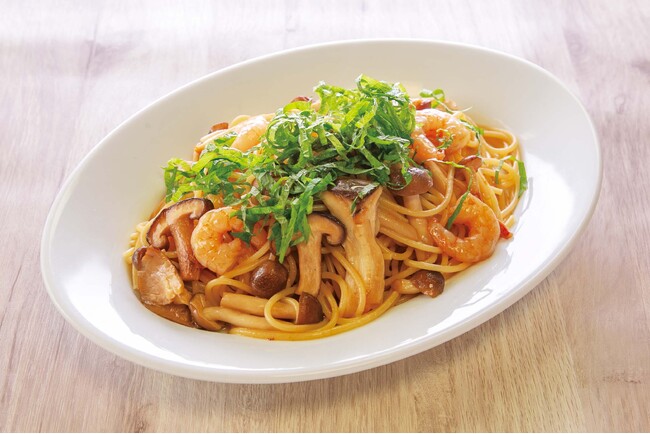 海老ときのこの青じそ醤油バターソース 海老ときのこの青じそ醤油バターソース