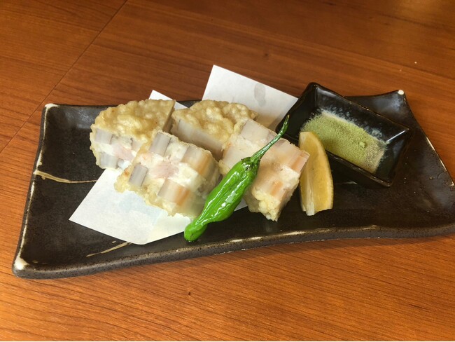 海老と蓮根のはさみ揚げ