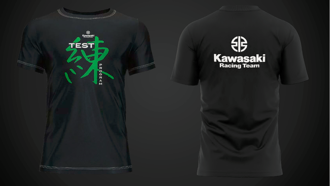 ”練”Tシャツ（Kawasaki Racing Teamの鈴鹿8耐テスト走行用ユニフォーム）