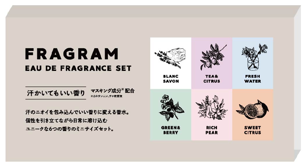 汗かいてもいい香り！『FRAGRAM』の