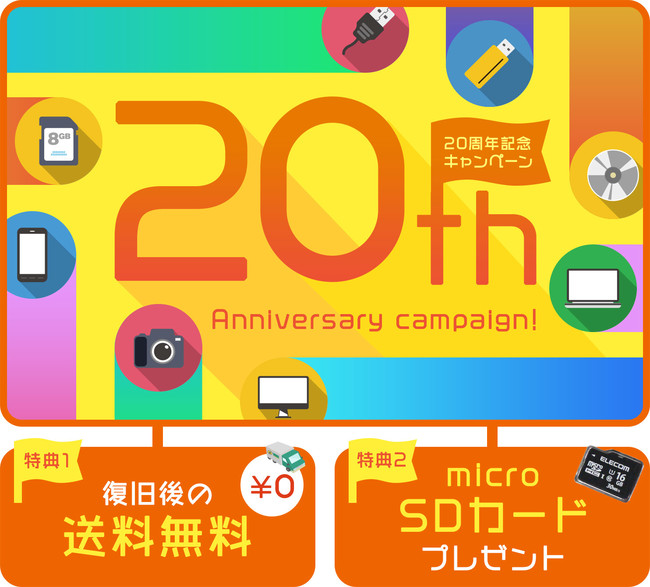 データレスキューセンター20周年記念キャンペーン