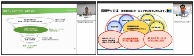 共同WEBセミナー開催時の模様