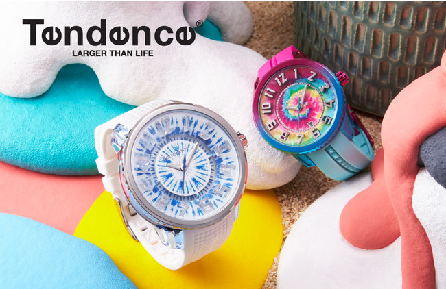 世界100本限定》スイスの腕時計ブランドTendenceが文字盤に立体的なタイダイ柄を施した『TIE-DYE  Collection』をTendence表参道店とブランド公式ECで5月27日(木)発売 | 株式会社テンデンスジャパンのプレスリリース