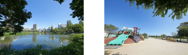 （左）隼人池公園（右）川名公園