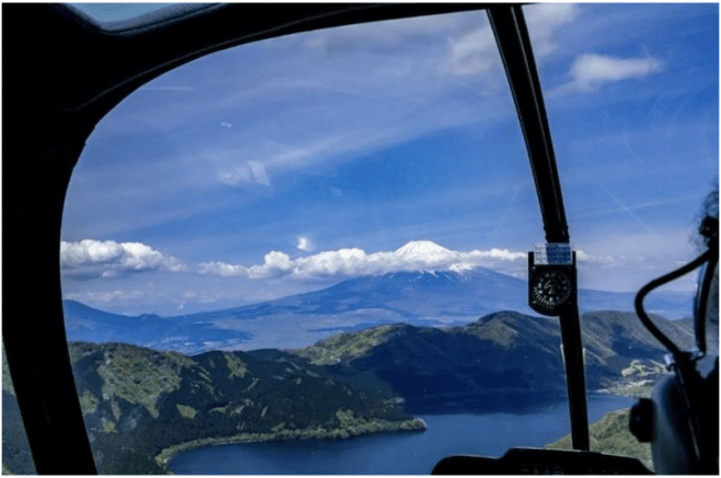 機内からの富士山