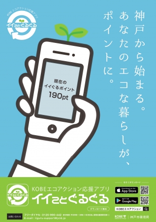 エコな暮らしでポイントｇｅｔ ヒラキは 神戸市が開始した地球も自分もうれしいエコ 応援スマホアプリ イイことぐるぐる 事業に賛同しています ヒラキ株式会社のプレスリリース