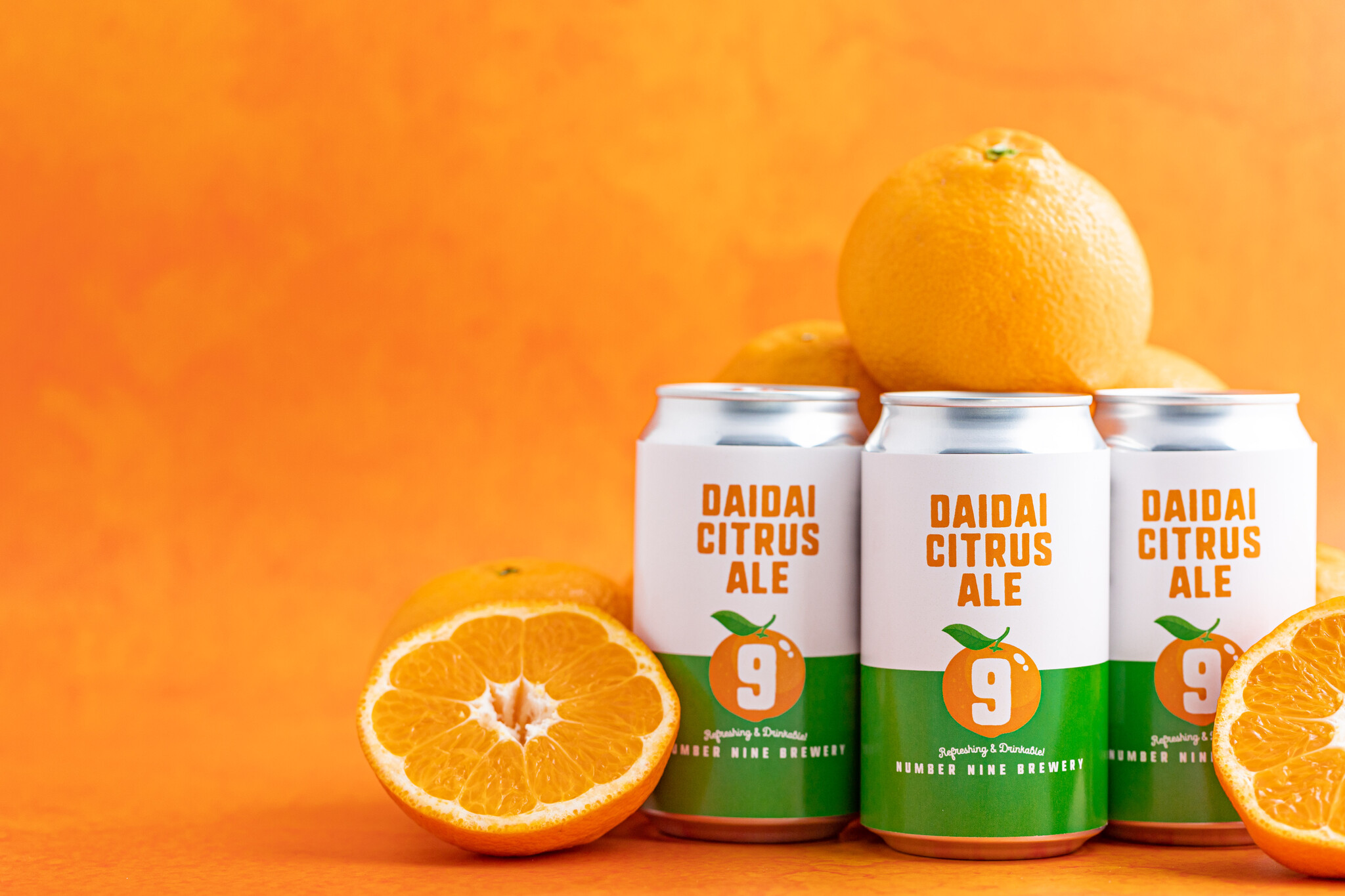 NUMBER NINE BREWERYより限定醸造の「DAIDAI CITRUS ALE」が登場！フレッシュのダイダイの香り・酸味・苦味のバランスが絶妙。アップサイクルに取組んだ限定ビールです。