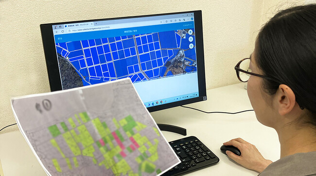 電子地図ベースで防除地図を作成