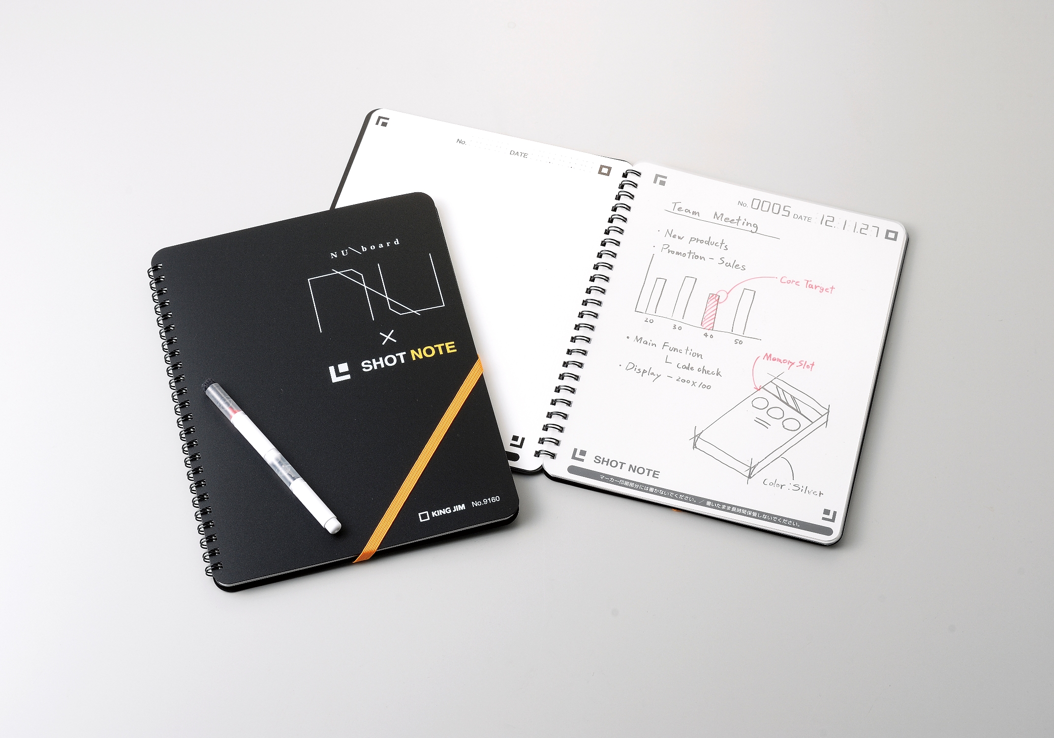 「ショットノート」と持ち歩けるホワイトボード「NUboard」がコラボレーション!「SHOT NOTE NUboard」発売|株式会社 ...