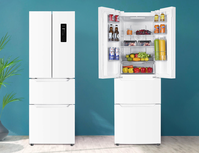 大容量の冷凍室でまとめ買い食品をたっぷり保存！320L冷凍冷蔵庫を