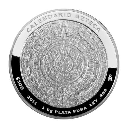 メキシコ発行／メキシコ造幣局鋳造 『太陽の石 アステカカレンダー