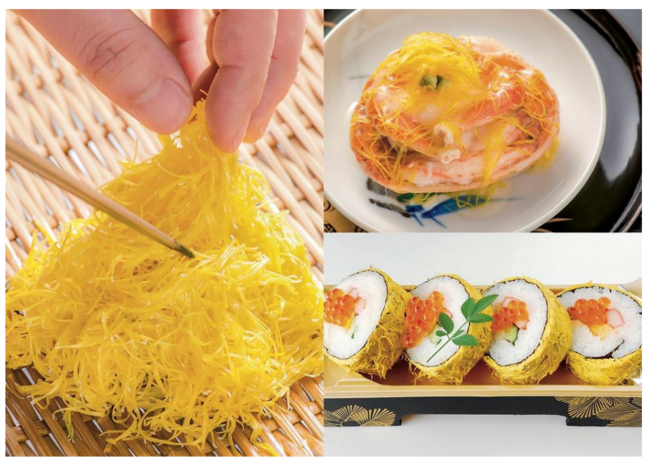 新潟の伝統食用菊「りゅうのひげ」を使った料理（画像提供：りゅうのひげ会）