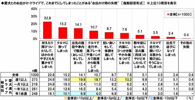 愛犬とのお出かけ・ドライブでの失敗