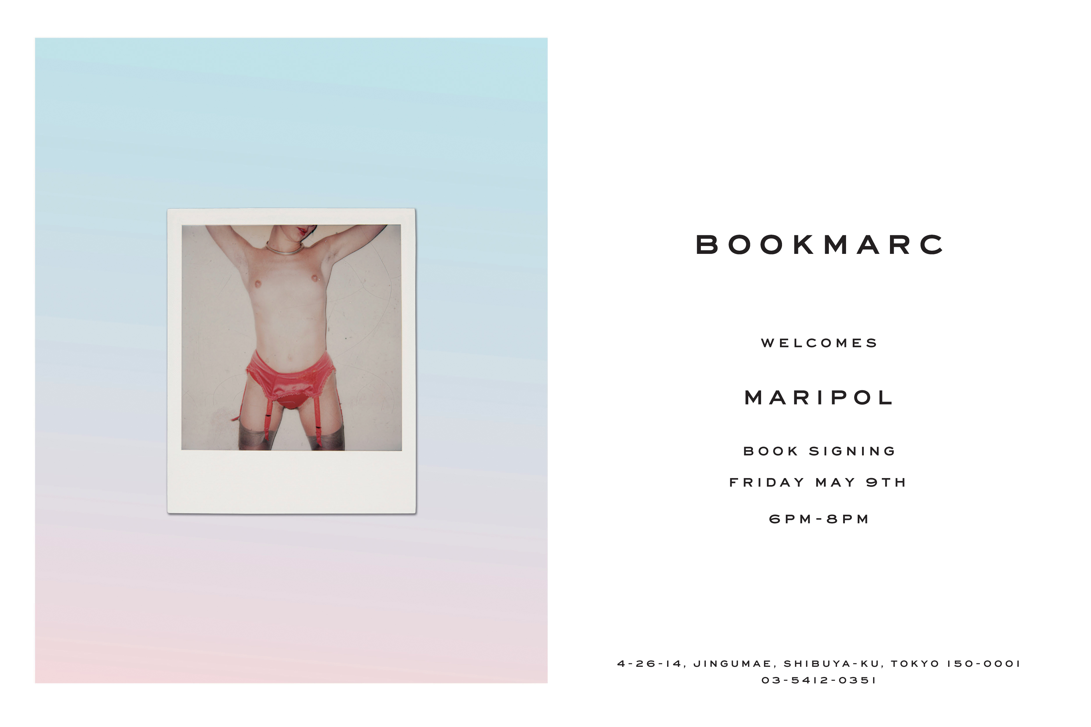 写真家 アーティスト マリポル Maripol 来日のお知らせ Bookmarc にてサイン会イベントを開催 マーク ジェイコブス ジャパン株式会社のプレスリリース