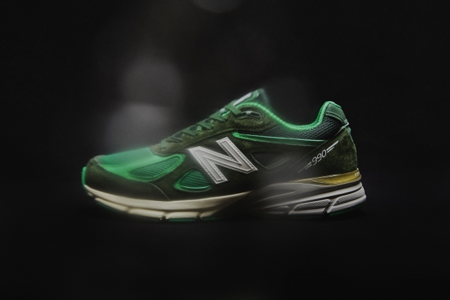 new balance × mita sneakers 990v4 green
