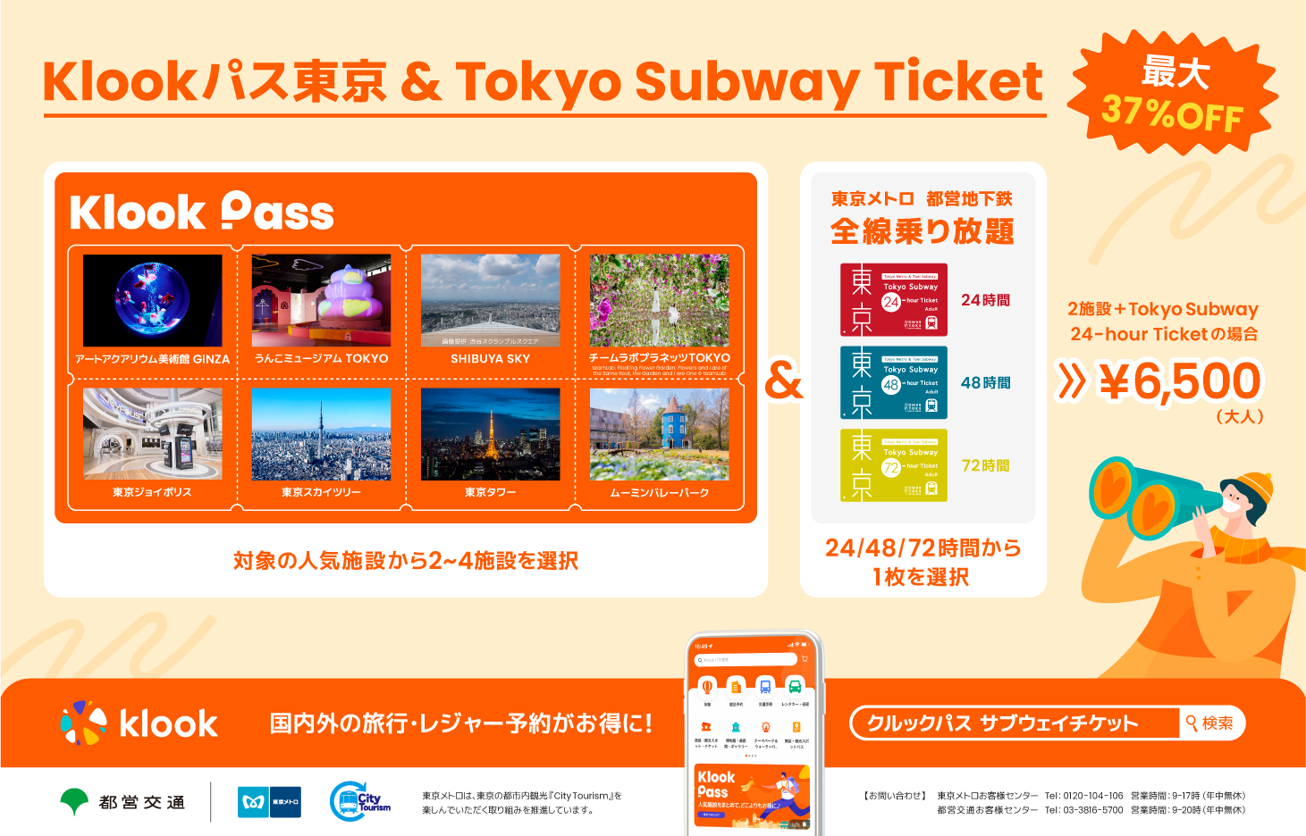 Tokyo Subway Ticket  24時間券　8枚セット