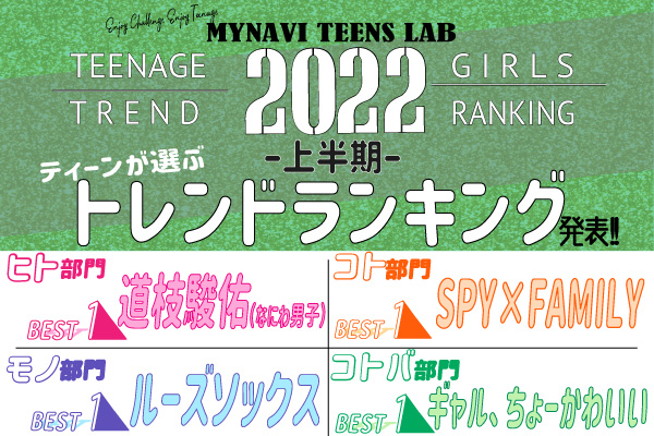 マイナビティーンズラボ 22年上半期 ティーンが選ぶトレンドランキングを発表 マイナビのプレスリリース