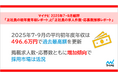 マイナビ 2025年7-9月総評 「正社員の初年度年収レポート」と「正社員の求人件数・応募数推移レポート」を発表