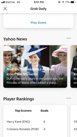 Yahoo in Grab feed