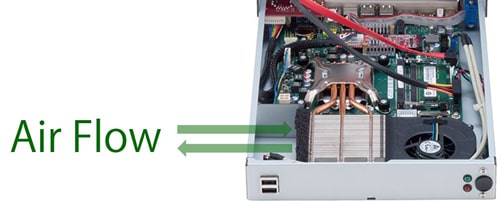 ホコリや異物を吸い込みにくいダクト構造のCPU空冷