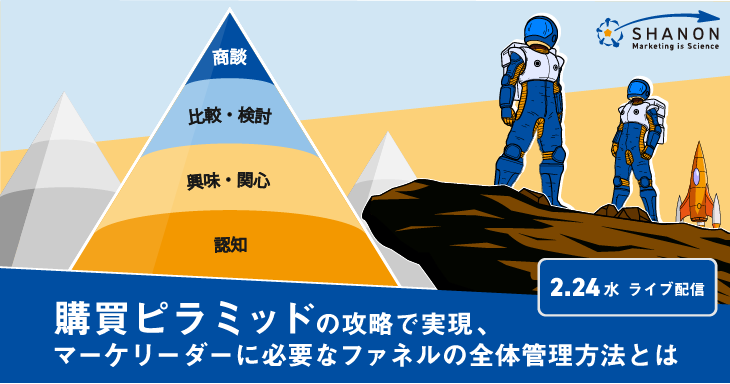 2月24日 水 ウェビナー 購買ピラミッドで実現する マーケリーダーに必要なファネルの管理とは 株式会社シャノンのプレスリリース