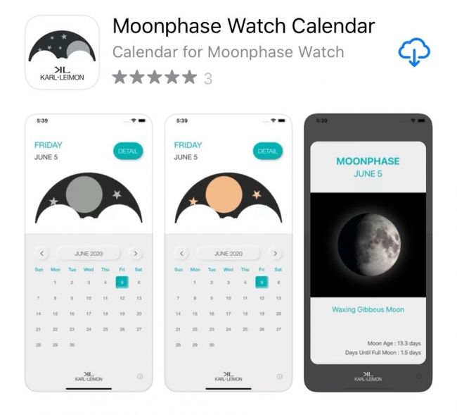 日本製ムーンフェイズ時計ブランド Karl Leimon がムーンフェイズ 調整用のカレンダーアプリを開発 無料で配布を開始 株式会社karlleimonのプレスリリース
