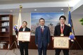 ケイアイチャレンジドアスリートチームの酒井藍莉選手、佐藤正樹選手が静岡県知事顕彰を受賞