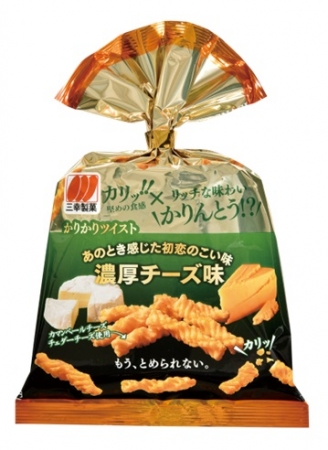 「かりかりツイスト 濃厚チーズ味」（60g）