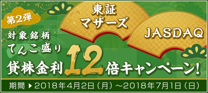 GMOクリック証券：てんこ盛り 貸株キャンペーン第2弾、4月2日より開始