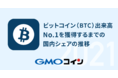 暗号資産取引のGMOコイン：ビットコインの出来高No.1を獲得するまでのシェアの推移