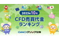 GMOクリック証券:2023年10月CFD売買代金ランキングを発表