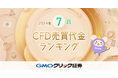 GMOクリック証券：2024年7月CFD売買代金ランキングを発表